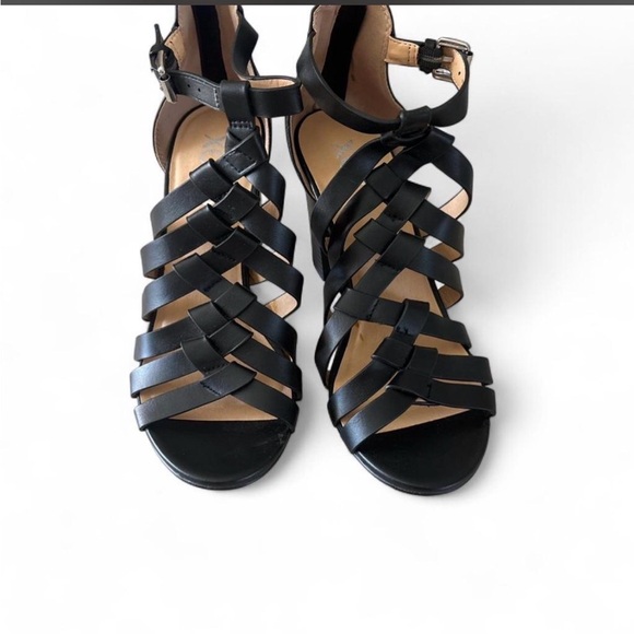 XOXO Black Strappy Heels - Picture 2 of 5